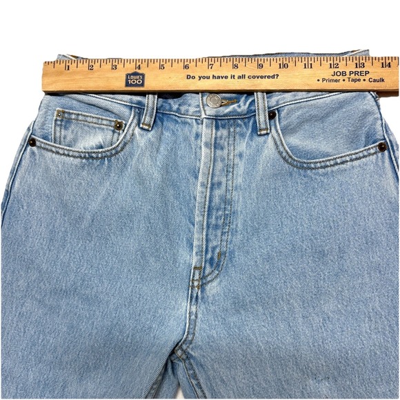 Still Here New York Tate Jeans Size 26 High Rise Straight Leg Asymmetric Stripe - Picture 8 of 15